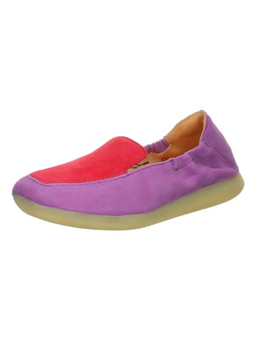 Think! Skórzane slippersy w kolorze fioletowo-czerwonym