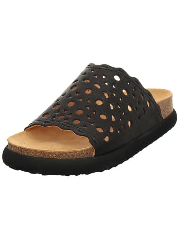 Think! Leren slippers zwart