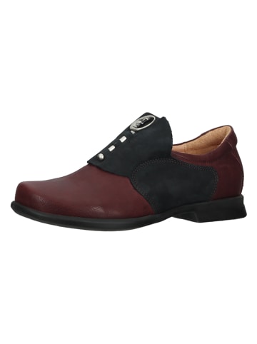 Think! Leder-Slipper in Rot/ Schwarz