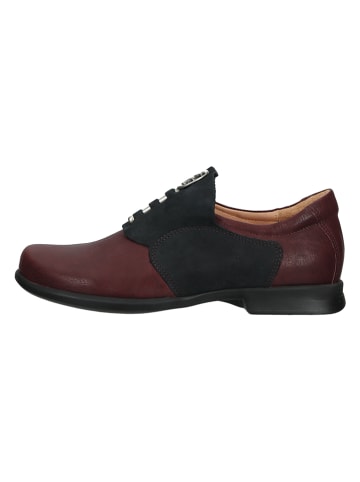 Think! Leder-Slipper in Rot/ Schwarz