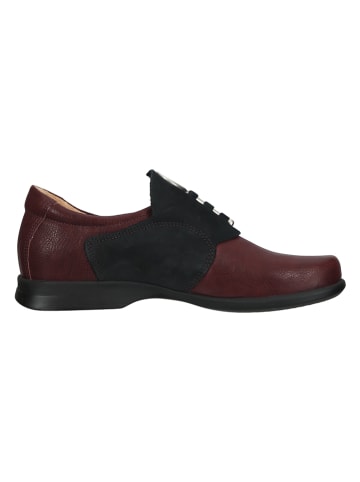 Think! Leder-Slipper in Rot/ Schwarz
