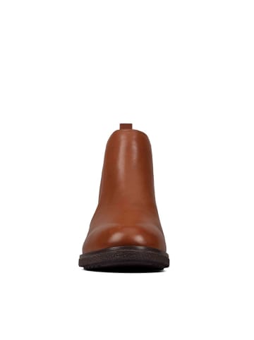 Clarks Leder-Chelsea-Boots "Griffin Plaza" in Cognac