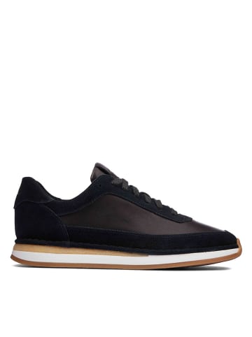 Clarks Leder-Sneakers "Craft Run Lace" in Schwarz