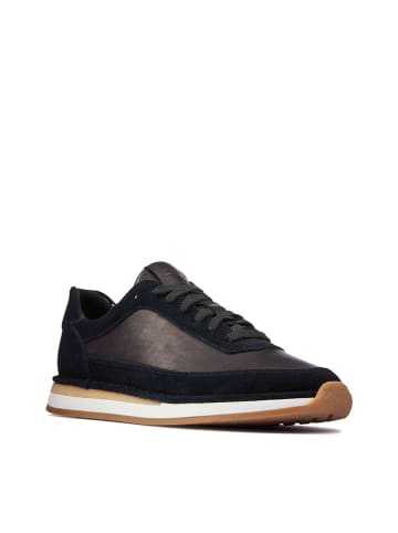 Clarks Leren sneakers "Craft Run Lace" zwart