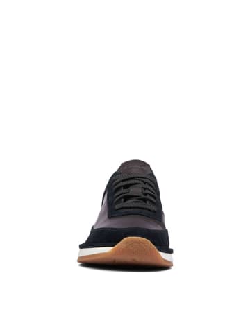 Clarks Leren sneakers "Craft Run Lace" zwart