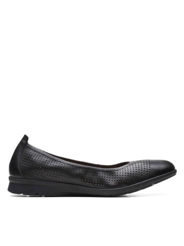 Clarks Leder-Ballerinas "Jenette Ease" in Schwarz