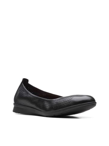 Clarks Leder-Ballerinas "Jenette Ease" in Schwarz