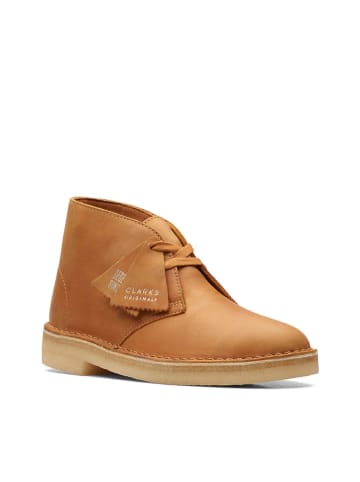 Clarks Leren veterschoenen "Desert" cognackleurig