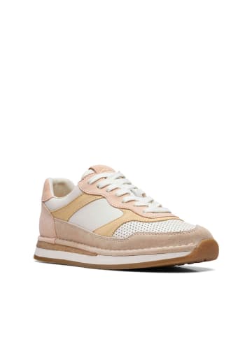 Clarks Leder-Sneakers "CraftRun Tor" in Beige