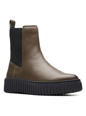 Clarks Skórzane sztyblety ''Torhill Maple'' w kolorze brązowym