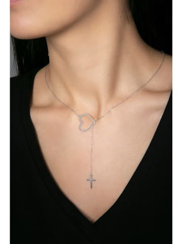 Heliophilia Silber-Halskette mit Schmuckelementen - (L)45 cm