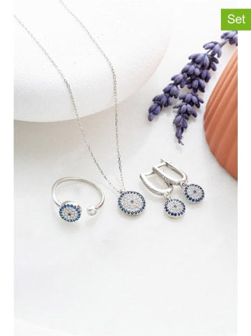 Heliophilia 4tlg. Schmuckset: Halskette, Ohrringe und Ring
