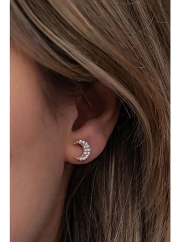 Heliophilia Pozłacane kolczyki-wkrętki z cyrkoniami