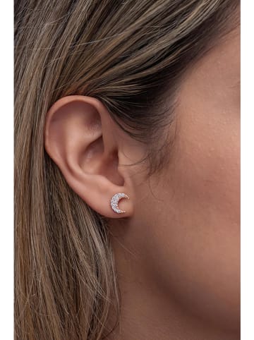 Heliophilia Rosévergulde oorstekers met edelstenen