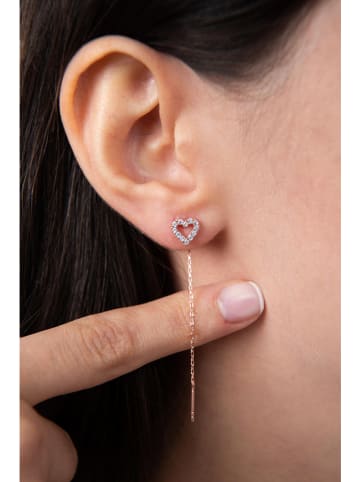 Heliophilia Zilveren oorhangers met zirkonia's