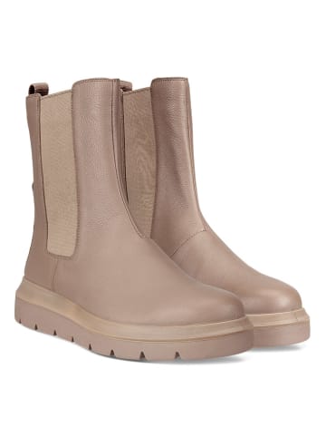 Ecco Leder-Chelsea-Boots in Taupe