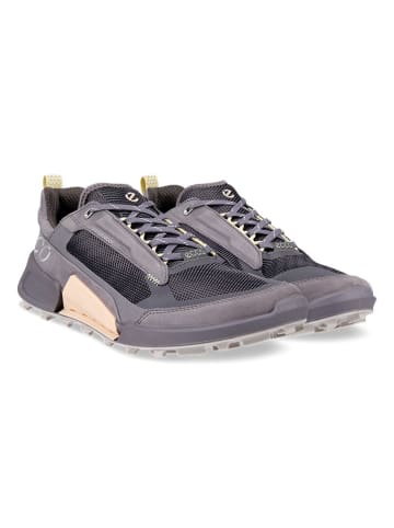 Ecco Skórzane sneakersy w kolorze jasnoszaro-jasnoróżowym