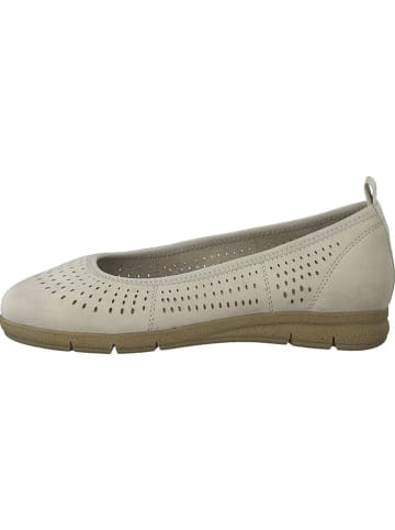 Tamaris Leder-Ballerinas in Beige