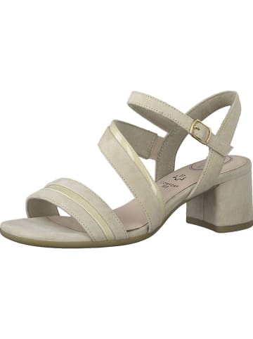 Tamaris Leder-Sandaletten in Beige