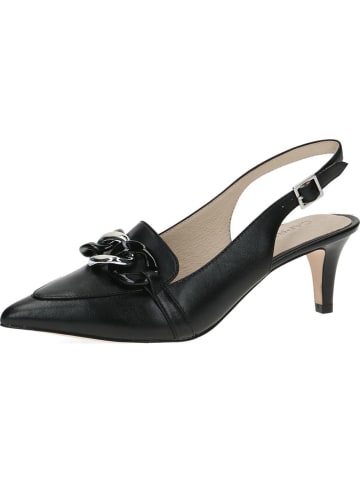 Caprice Leder-Slingpumps in Schwarz