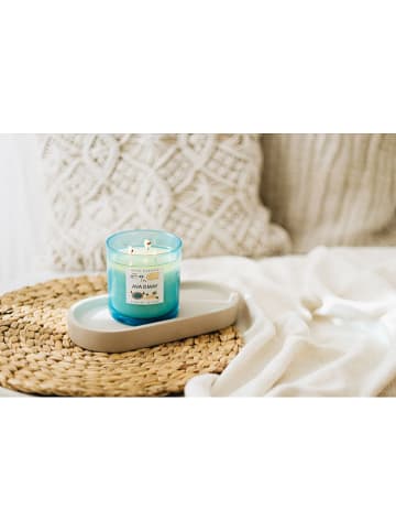 AVA & MAY Duftkerze "Gran Canaria" in Hellblau - 380 g