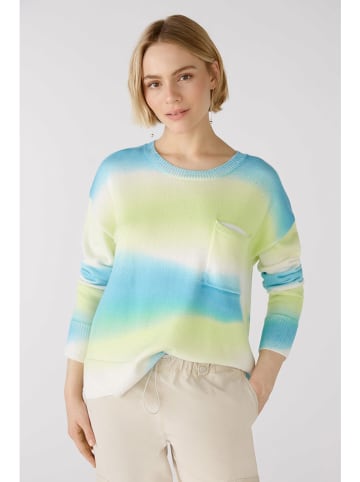 Oui Sweter w kolorze zielono-niebiesko-kremowym