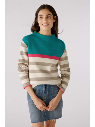 Oui Sweter w kolorze morsko-beżowym