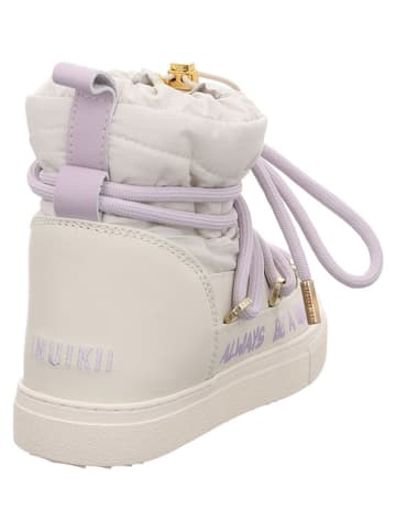 INUIKII Winterboots "Puffer Print" in Weiß/ Lila