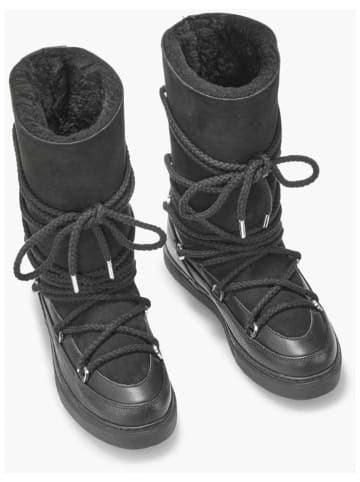 INUIKII Skórzane botki "Classic High Laced" w kolorze czarnym