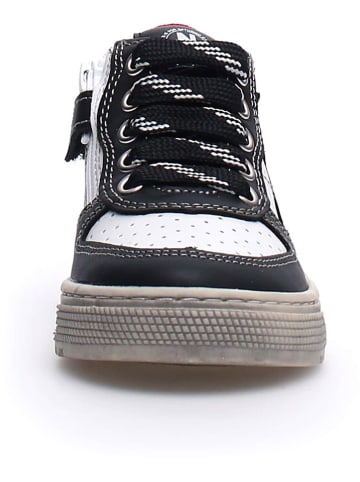 Naturino Skórzane sneakersy w kolorze czarno-białym