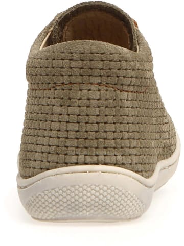 Naturino Skórzane buty "Cocoon" w kolorze khaki do nauki chodzenia