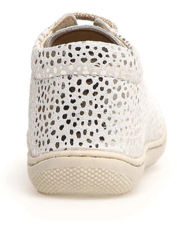 Naturino Leder-Lauflernschuhe "Cocoon" in Weiß/ Gold
