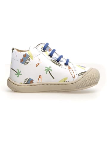 Naturino Leder-Lauflernschuhe "Cocoon" in Weiß/ Dunkelblau