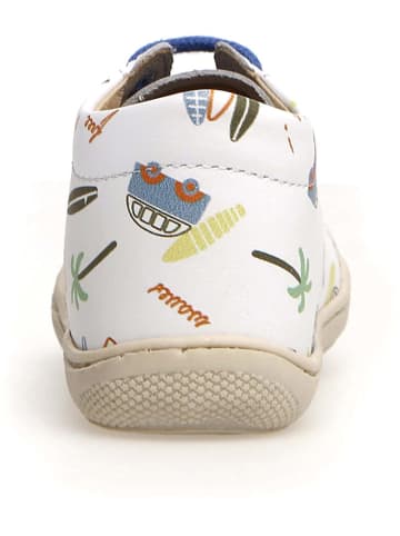 Naturino Leder-Lauflernschuhe "Cocoon" in Weiß/ Dunkelblau