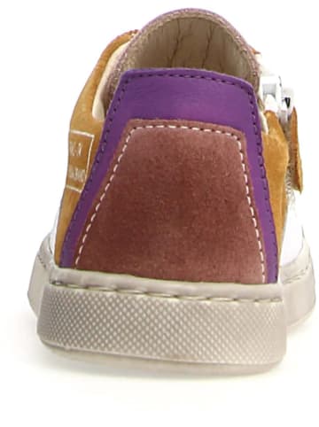 Naturino Leren sneakers "Trajan Zip" wit/bruin