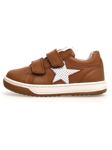 Naturino Skórzane sneakersy "Minds" w kolorze brązowym