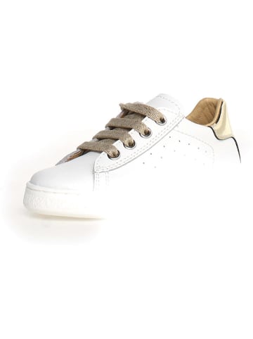 Naturino Leren sneakers "Hasselt" wit/goudkleurig
