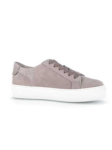 Gabor Leder-Sneakers in Taupe