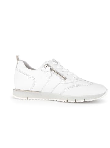 Gabor Leder-Sneakers in Weiß/ Grau