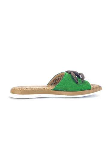 Gabor Leren slippers groen