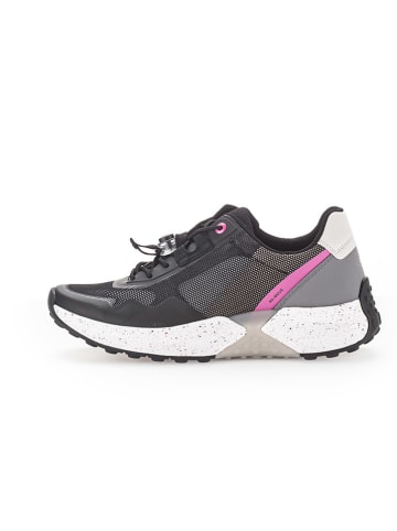 Gabor Sneakersy w kolorze czarno-biało-różowym