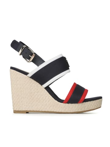 Tommy Hilfiger Shoes Keilsandaletten in Dunkelblau/ Bunt