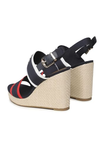 Tommy Hilfiger Shoes Keilsandaletten in Dunkelblau/ Bunt