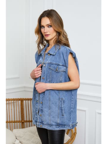 Plume Spijkergilet "Jaures" blauw