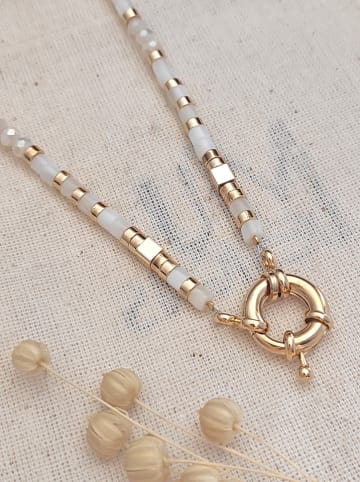 atelier MIU Pozłacany naszyjnik z elementami ozdobnymi - dł. 42 cm