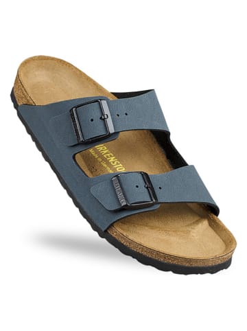 Birkenstock Leren slippers "Arizona" blauw