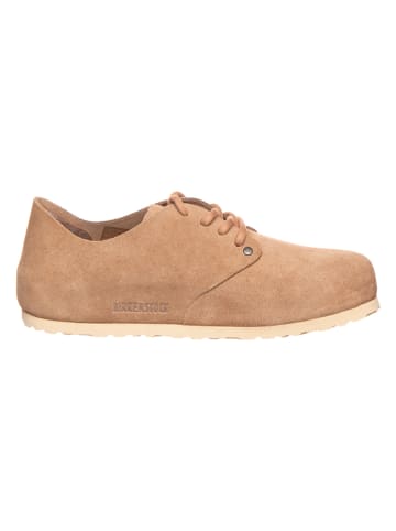 Birkenstock Leder-Schnürschuhe "Maine" in Beige - Weite S