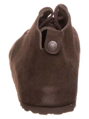 Birkenstock Leder-Schnürschuhe "Dundee" in Braun - Weite S