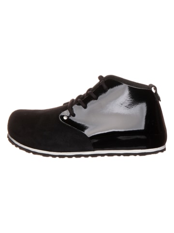 Birkenstock Leder-Schnürschuhe "Dundee" in Schwarz - Weite S