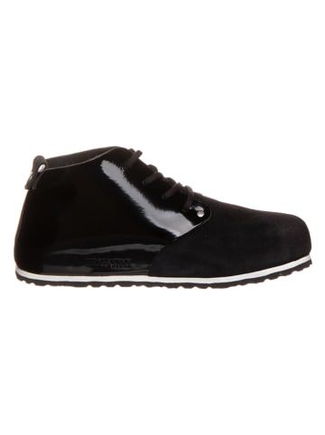 Birkenstock Leder-Schnürschuhe "Dundee" in Schwarz - Weite S